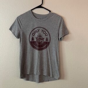 Smokey the Bear Grey Graphic Women's T-Shirt Small